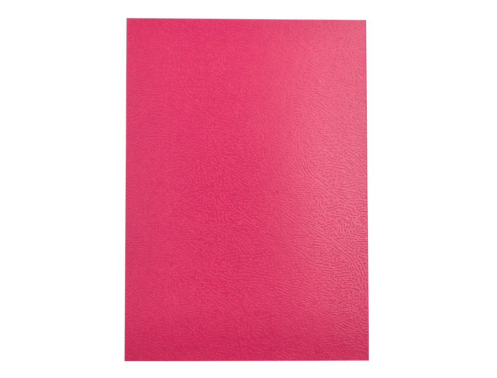 TAPA ENCUADERNACION LIDERPAPEL CARTON A4 0,9MM ROSA FLUOR PAQUETE DE 50 UNIDADES