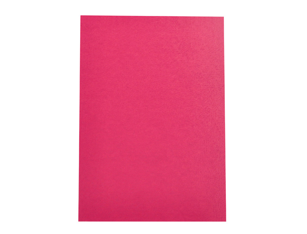 TAPA ENCUADERNACION LIDERPAPEL CARTON A4 0,9MM ROSA FLUOR PAQUETE DE 50 UNIDADES