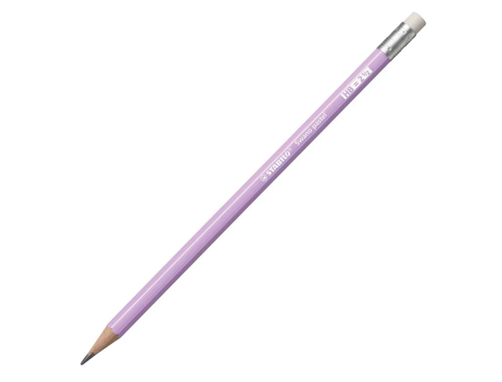 LAPICES DE GRAFITO CON GOMA STABILO SWANO MINA 2,2 MM DUREZA HB EXPOSITOR DE 72 UNIDADES COLORES PASTELES