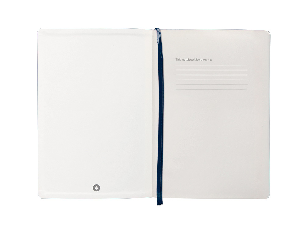 CUADERNO CON GOMILLA ANTARTIK NOTES TAPA BLANDA A5 HOJAS CUADRICULA AZUL MARINO 80 HOJAS 80 GR FSC
