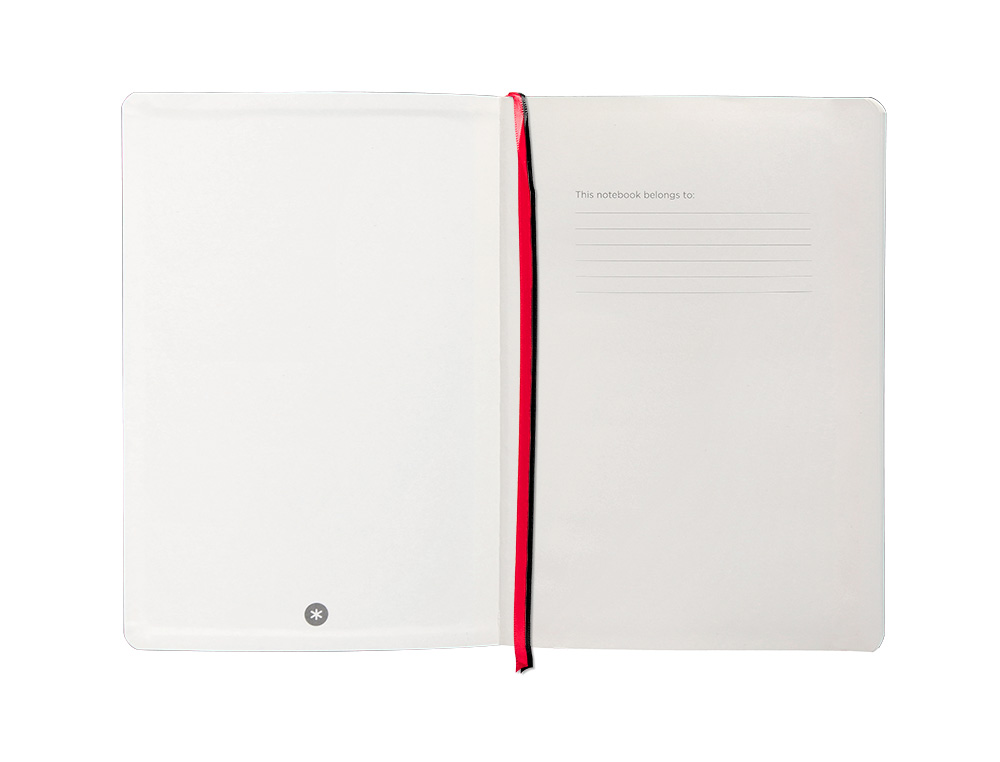CUADERNO CON GOMILLA ANTARTIK NOTES TAPA BLANDA A5 HOJAS CUADRICULA NEGRO Y ROJO 80 HOJAS 80 GR FSC