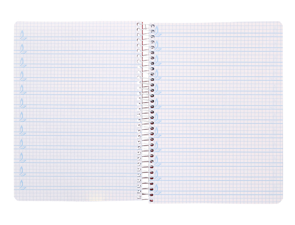 CUADERNO ESPIRAL LIDERPAPEL A5 PAUTAGUIA TAPA PLASTICO 80H 90GR CUADRO PAUTADO 4MM COLOR NARANJA