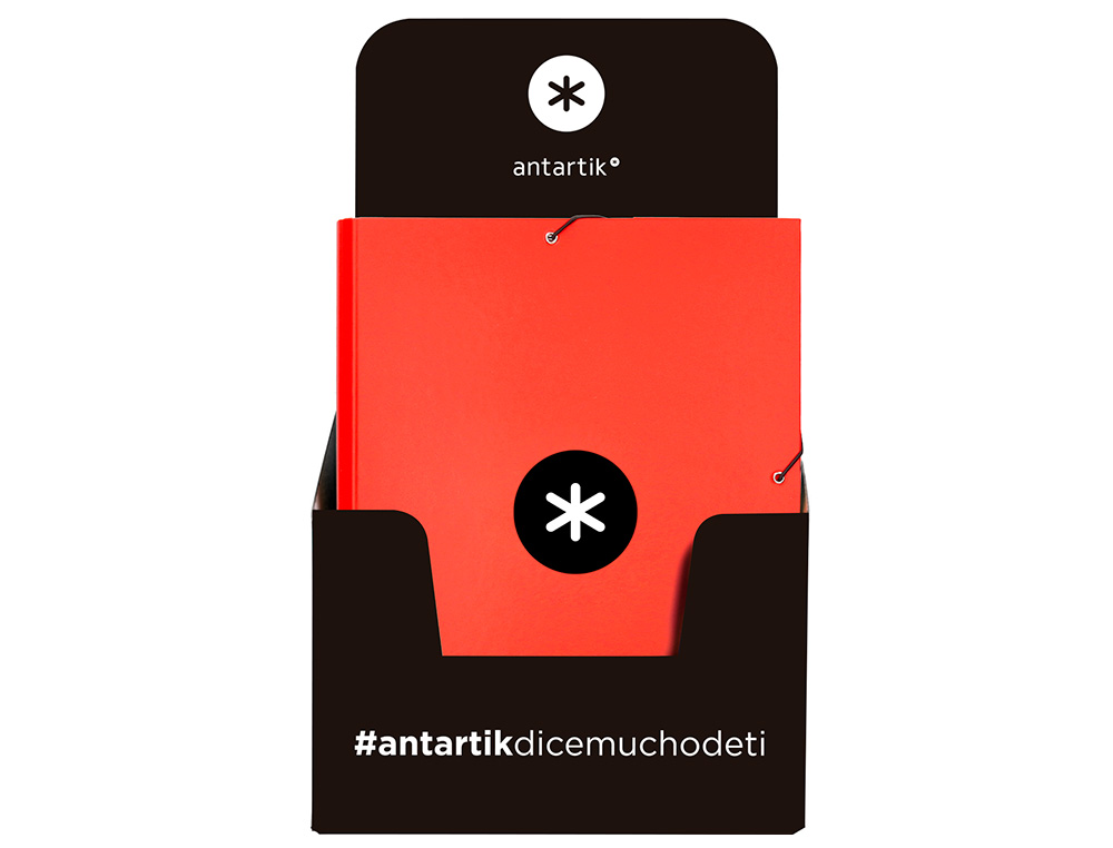 CARPETA ANTARTIK GOMAS TRES SOLAPAS CARTON FORRADO A4 COLORES SURTIDOS