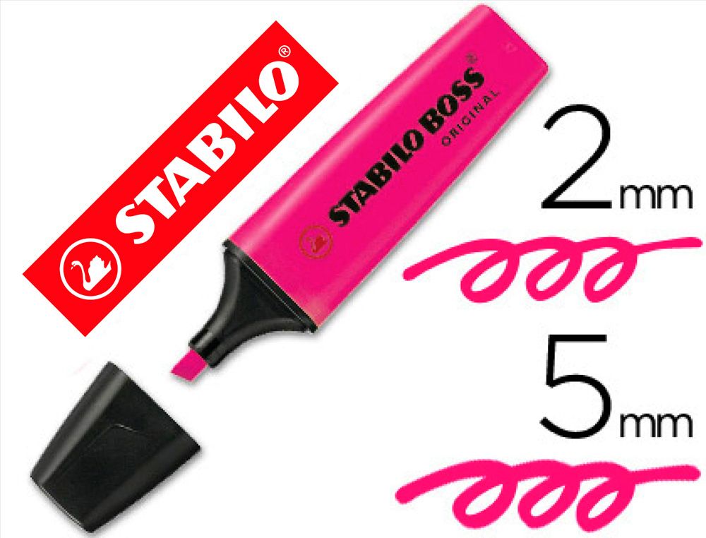 ROTULADOR STABILO BOSS FLUORESCENTE 70 ROSA