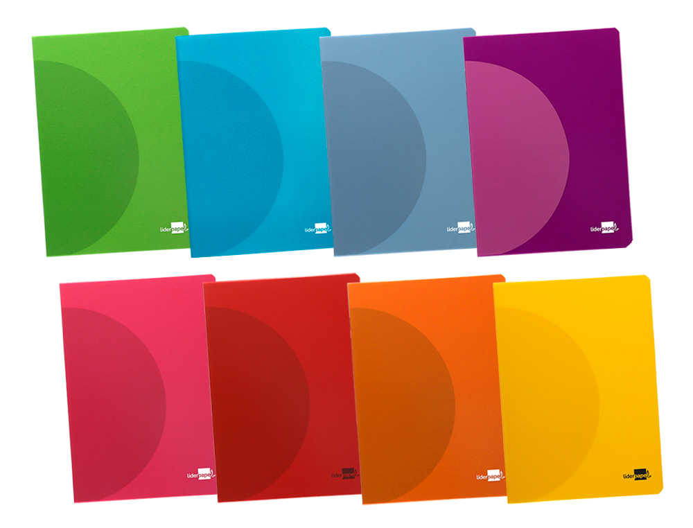 LIBRETA LIDERPAPEL 360 TAPA DE PLASTICO A5 48 HOJAS 90G/M2 CUADRO 3MM CON MARGEN COLORES SURTIDOS
