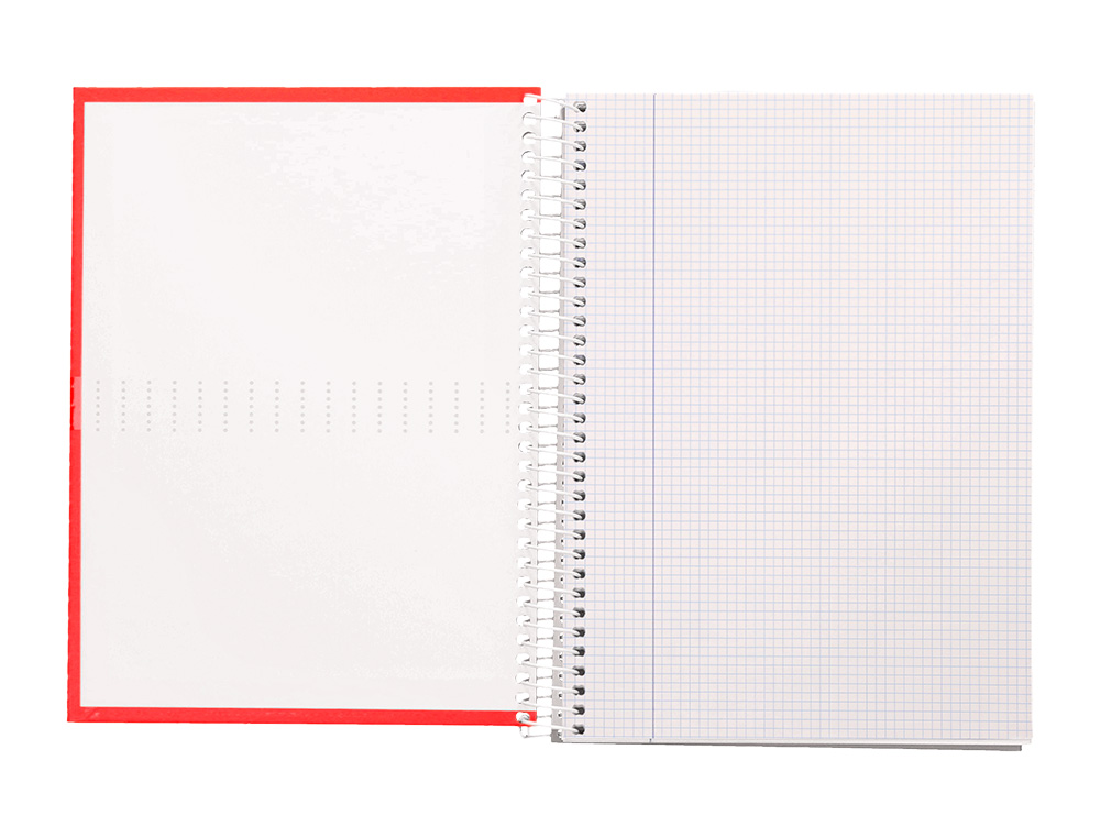 CUADERNO ESPIRAL LIDERPAPEL A5 CRAFTY TAPA FORRADA 80H 90 GR CUADRO 4MM CON MARGEN COLORES SURTIDOS