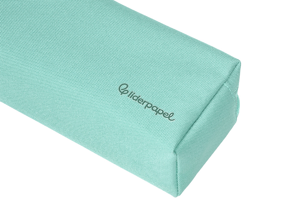 ESTUCHE PORTATODO LIDERPAPEL CLASSIC RECTANGULAR CON ASA 2 CREMALLERAS 210 X80MM VERDE MANZANA