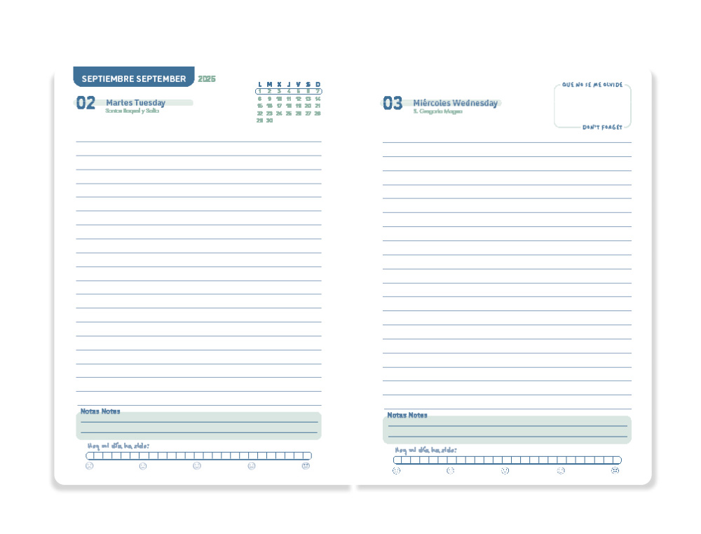 AGENDA ESCOLAR LIDERPAPEL 25-26 ESPIRAL CLASSIC MORADO DIA PAGINA A5 BILINGE PAPEL FSC 70 GR